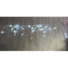 FİŞLİ BEYAZ KABLO 2 METRE EN 80CM-60CM-40CM SIRALI BOY FULL ÇAKARLI BEYAZIŞIK DIŞ MEKAN SAÇAK LED