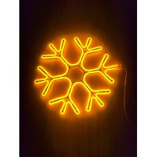 220 VOLT DIŞ MEKANA UYGUN 95X95 CM ÖLÇÜSÜNDE AMBER RENK ÇİFT TARAFLI YILDIZ DEKOR NEON LED IŞIK 