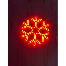  220 VOLT DIŞ MEKANA UYGUN 50X50CM ÖLÇÜSÜNDE KIRMIZI RENK ÇİFT TARAFLI KARTANESİ DEKOR NEON LED IŞIK