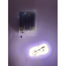 PİLLİ 5  METRE BEYAZ IŞIK RENKLİ PERİ LED IŞIK