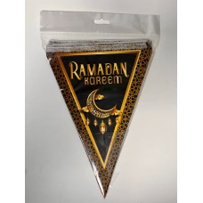 RAMAZAN 10'LU ÇİFT TARAFLI TAVAN SARKIT SÜS RAMADAN KAREEM YAZILI FLAMA