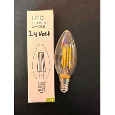 24 VOLT E14 DUYLU  4  WATT 275 LÜMEN TRAFO İLE ÇALIŞAN 2700 KELVİN E14 BUJİ LED AMPÜL